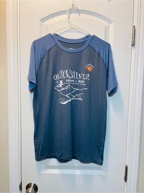 Quiksilver Men's Navy Short-Sleeve Graphic Performance Tee